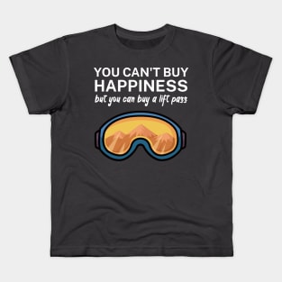 You cant buy happiness but you can buy a lift pass Kids T-Shirt